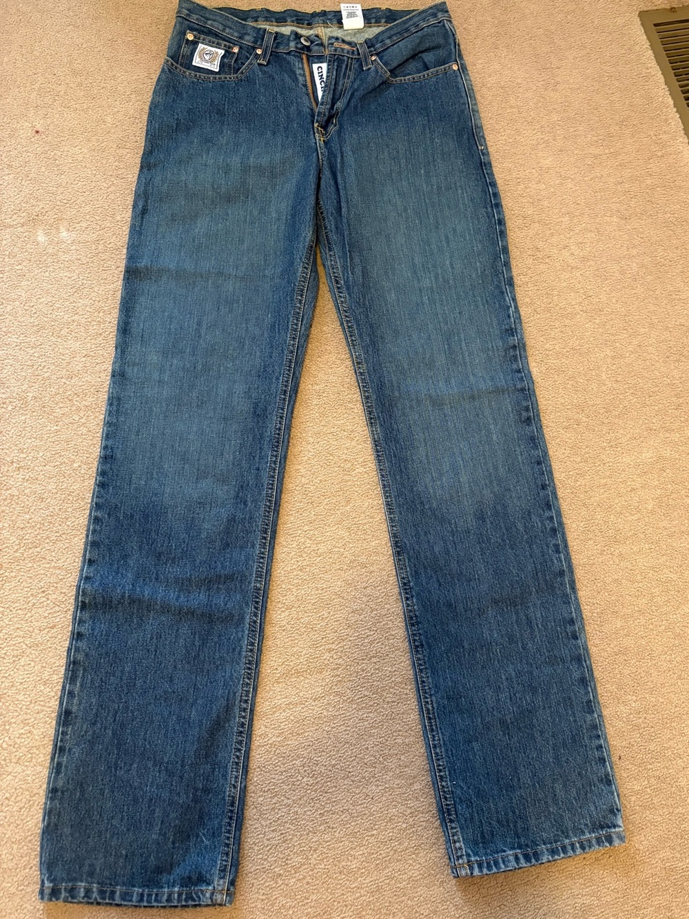 Cinch Men’s Bootcut Jeans in Dark Blue Denim